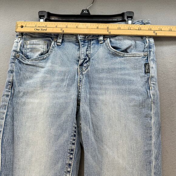 Silver Jean Co Jeans Girls 14 Light Blue Sasha Straight Leg Mid Rise School Jean - Picture 10 of 14